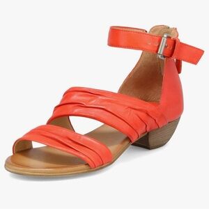 Miz Mooz Vibrant Orange Ankle Strap Sandals